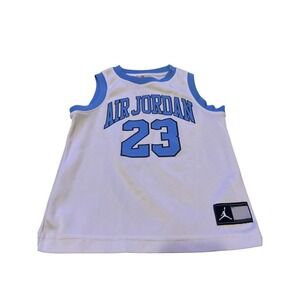 Air Jordan 23 Basketball Jersey Tank Top White Blue Kids Infant